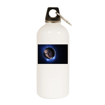 Sasha Cohen White Water Bottle With Carabiner