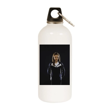 Sasha Cohen White Water Bottle With Carabiner