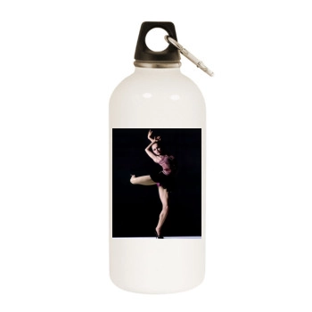 Sasha Cohen White Water Bottle With Carabiner