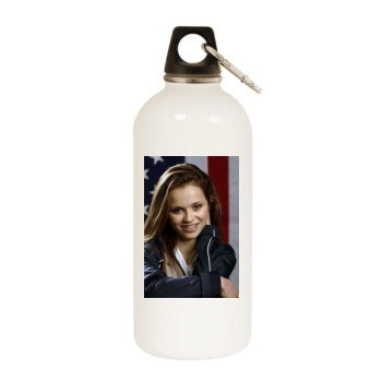 Sasha Cohen White Water Bottle With Carabiner