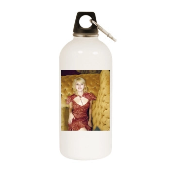 Scarlett Johansson White Water Bottle With Carabiner