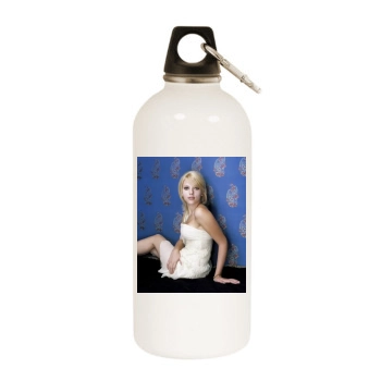 Scarlett Johansson White Water Bottle With Carabiner