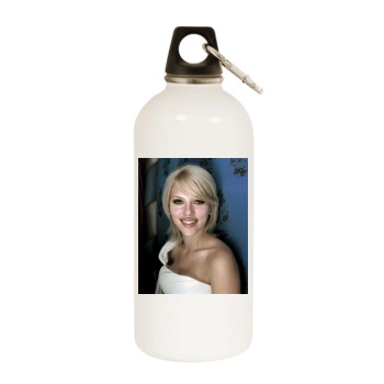 Scarlett Johansson White Water Bottle With Carabiner