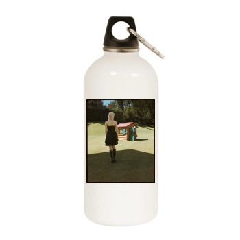 Scarlett Johansson White Water Bottle With Carabiner