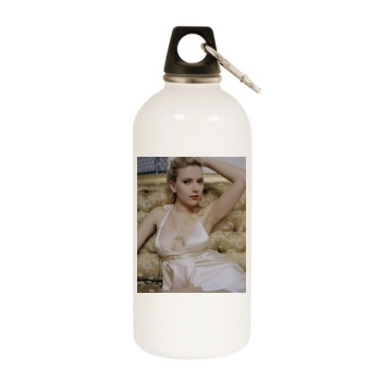 Scarlett Johansson White Water Bottle With Carabiner