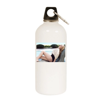 Scarlett Johansson White Water Bottle With Carabiner