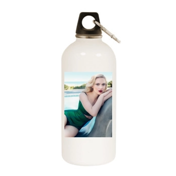 Scarlett Johansson White Water Bottle With Carabiner