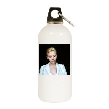 Scarlett Johansson White Water Bottle With Carabiner