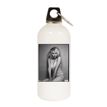 Scarlett Johansson White Water Bottle With Carabiner