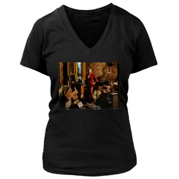 Scarlett Johansson Women's Deep V-Neck TShirt