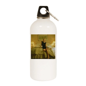 Scarlett Johansson White Water Bottle With Carabiner