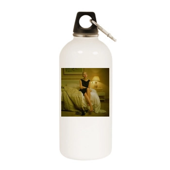 Scarlett Johansson White Water Bottle With Carabiner