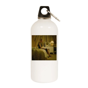 Scarlett Johansson White Water Bottle With Carabiner