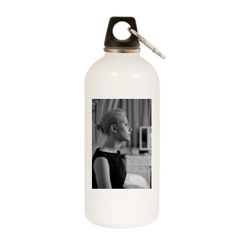 Scarlett Johansson White Water Bottle With Carabiner