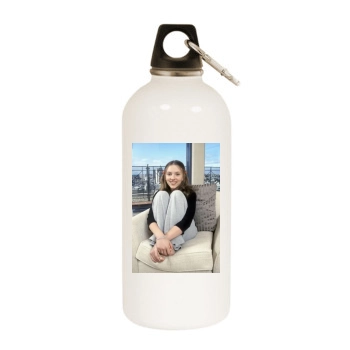 Scarlett Johansson White Water Bottle With Carabiner