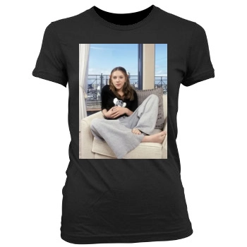 Scarlett Johansson Women's Junior Cut Crewneck T-Shirt