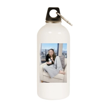 Scarlett Johansson White Water Bottle With Carabiner