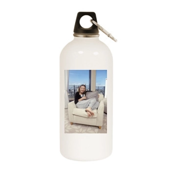 Scarlett Johansson White Water Bottle With Carabiner