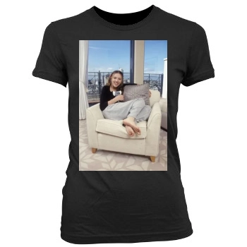 Scarlett Johansson Women's Junior Cut Crewneck T-Shirt