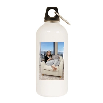 Scarlett Johansson White Water Bottle With Carabiner