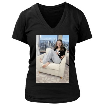 Scarlett Johansson Women's Deep V-Neck TShirt