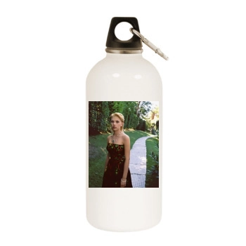 Scarlett Johansson White Water Bottle With Carabiner