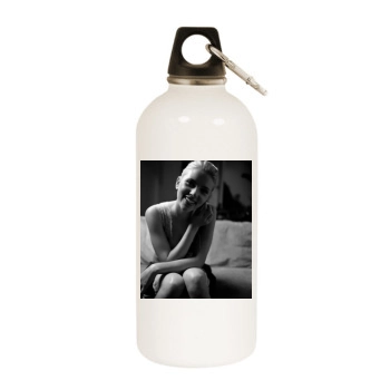 Scarlett Johansson White Water Bottle With Carabiner