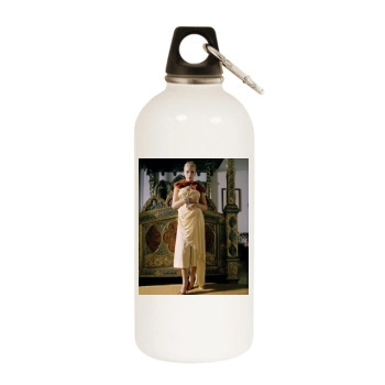 Scarlett Johansson White Water Bottle With Carabiner