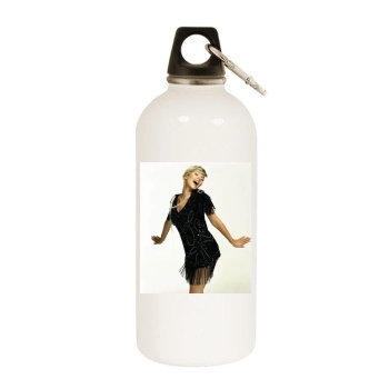 Scarlett Johansson White Water Bottle With Carabiner