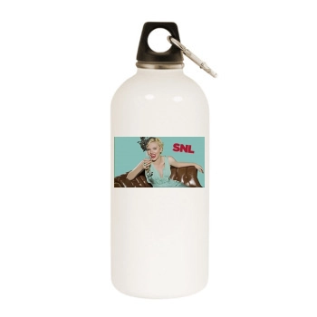 Scarlett Johansson White Water Bottle With Carabiner