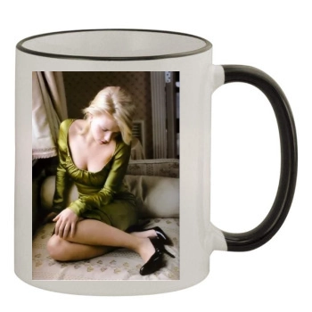 Scarlett Johansson 11oz Colored Rim & Handle Mug