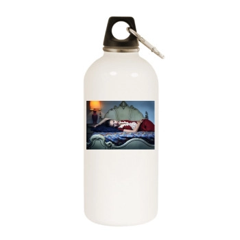 Scarlett Johansson White Water Bottle With Carabiner