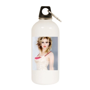 Scarlett Johansson White Water Bottle With Carabiner