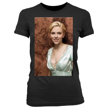 Scarlett Johansson Women's Junior Cut Crewneck T-Shirt