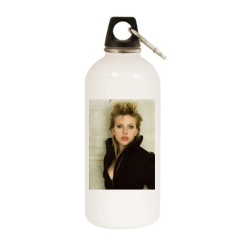 Scarlett Johansson White Water Bottle With Carabiner