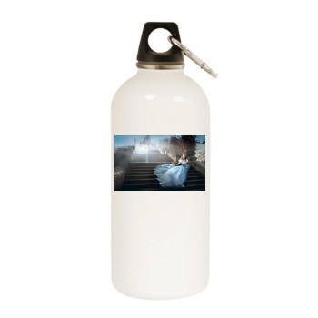 Scarlett Johansson White Water Bottle With Carabiner