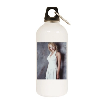 Scarlett Johansson White Water Bottle With Carabiner