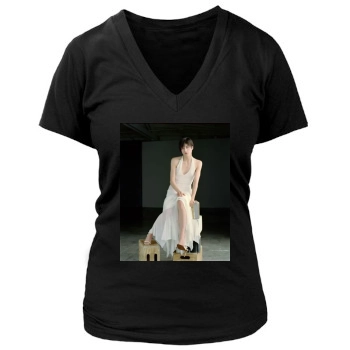 Selma Blair Women's Deep V-Neck TShirt