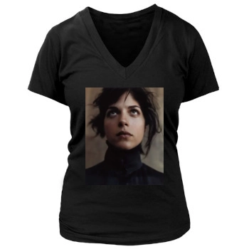 Selma Blair Women's Deep V-Neck TShirt