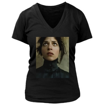 Selma Blair Women's Deep V-Neck TShirt