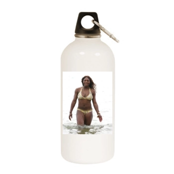 Serena Williams White Water Bottle With Carabiner