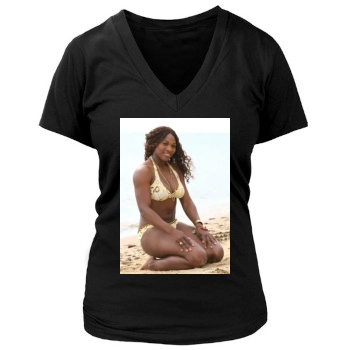 Serena Williams Women's Deep V-Neck TShirt