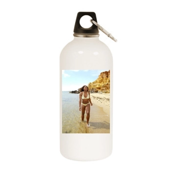 Serena Williams White Water Bottle With Carabiner