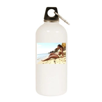 Serena Williams White Water Bottle With Carabiner