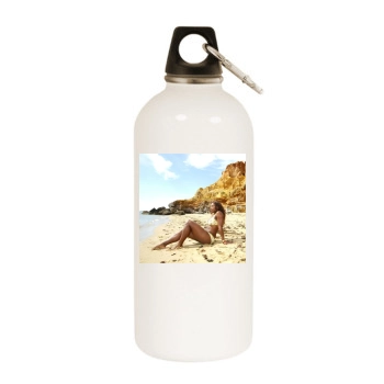 Serena Williams White Water Bottle With Carabiner