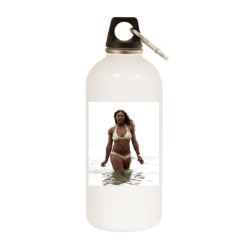 Serena Williams White Water Bottle With Carabiner