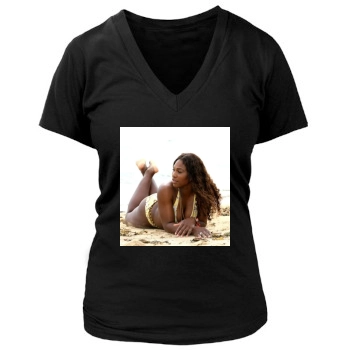 Serena Williams Women's Deep V-Neck TShirt