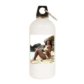 Serena Williams White Water Bottle With Carabiner