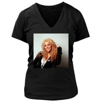 Shakira Women's Deep V-Neck TShirt