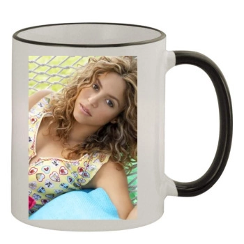 Shakira 11oz Colored Rim & Handle Mug